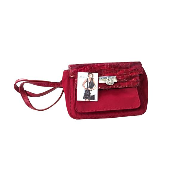 Brighton Red Heart Crossbody Purse Embossed Bellissimo Lipstick Shoulder Bag - Picture 1 of 10
